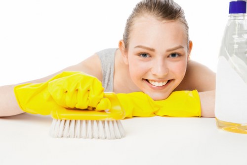 Mattress and bedding stain cleaning in a bedroom