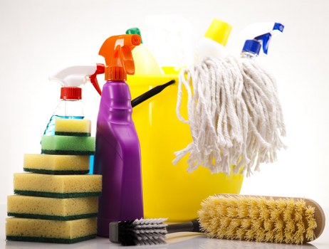 Close-up of mattress stain treatment and deep cleaning